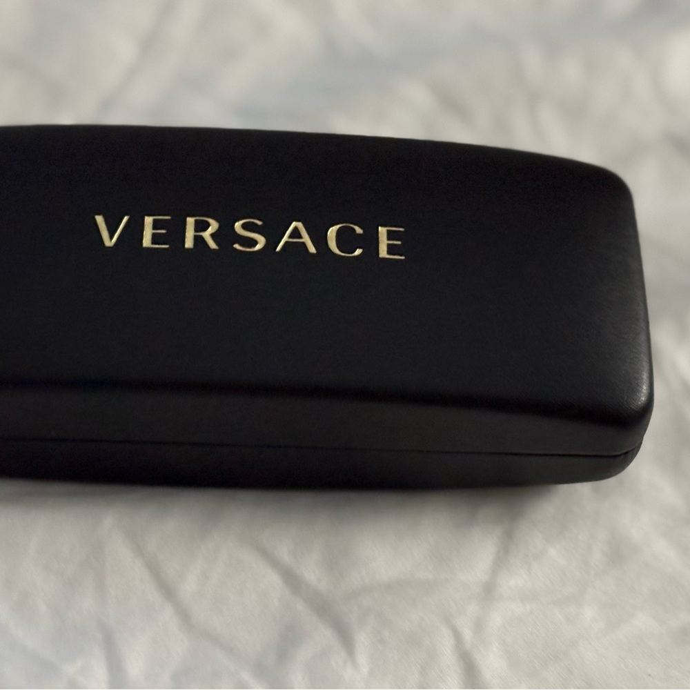 Versace Black and Gold Eyeglass Case